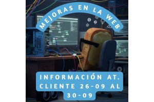 Información actualización página web