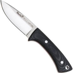 Muela Cuchillo PECCARY-8M hoja de acero MoVa de 8 cm y empuñadura de micarta negra.