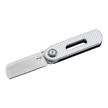 Navaja Böker Plus Ovalmoon Swivel 01BO498 con hoja de acero D2 de 4,70 cm y empuñadura de aluminio de 6,90 cm