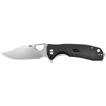 Navaja Honey Badger Flipper Large Black con hoja de acero 8Cr13MoV de 9.2 cm y empuñadura de FRN de 7.4 cm