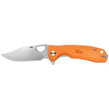 Navaja Honey Badger Flipper Large Orange con hoja de acero 8Cr13MoV de 9.2 cm y empuñadura de FRN de 7.4 cm