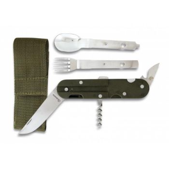 Albainox kit Multiusos Camping ALBAINOX. Con funda, incluye navaja multiusos con 7 usos diferentes Ref. 11018