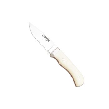  Cuchillo Cudeman Tejano 116-B hoja de acero inoxidable Mova de 9 cm empuñadura de micarta blanca de 11 cm