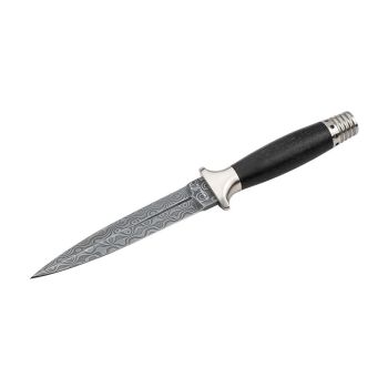 Cuchillo Böker Daga MG-42 121506DAM con hoja de Damasco de 13.50 cm y empuñadura de asta de ciervo de 11.90 cm