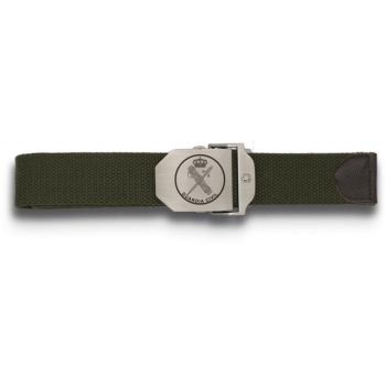 Cinturon Verde Hebilla Metalica Grabado Guardia Civil tactico Militar Duradero 130x3,9 cm Ref. 33883VGR4010