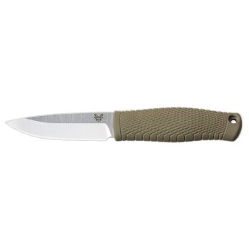 Cuchillo Benchmade Pukko 200 con hoja de acero CPM 3V de 9.5 cm y empuñadura de Santoprene (caucho termoplástico) de 11.4 cm