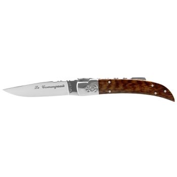Navaja Camarguais Nº10 Tridente forjado 20021 con hoja de acero 12C27 de Madera de serpiente 10.0 cm