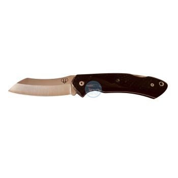 Navaja Cudeman Tundra 346-JN con hoja de acero Böhler N690Co de 8 cm de hoja y empuñadura de juma negra pulida de 10,8 cm. Versión con funda disponible