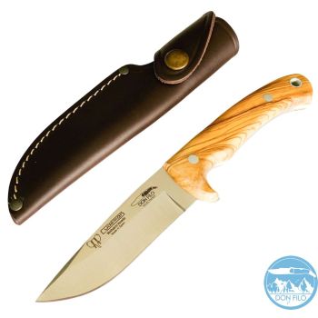  Cuchillo Cudeman Don Filo Selections con hoja de acero MoVa de 10 cm y empuñadura de madera natural de olivo de 11 cm