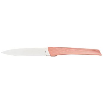 Juego de mesa de 6 cuchillos Florinox – Serie Kiana (Terracota) con hoja de acero X35Cr16N de 10.4 cm y empuñadura de poliamida y fibra de vidrio de 12.2 cm