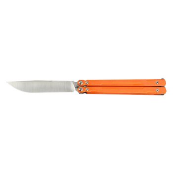 Navaja de mariposa GanzoG766 con hoja de acero 440C (Inox) de 8.9 cm y empuñadura de G10 de 11.4 cm
