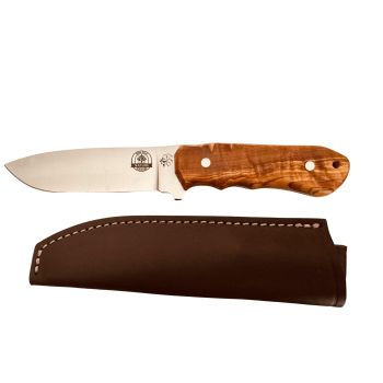 Cuchillo Don Filo Selections Nature fabricado por J&V, con hoja de acero Sleipner de 12 cm y empuñadura de olivo de 11,5 cm