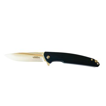 Navaja JKR PRO 005 con hoja de acero D2 de 8,5 cm y empuñadura de G-10 de 11 cm
