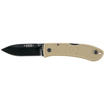 Navaja KA-BAR Dozier Folding Hunter Marrón Coyote 4062CB con hoja de acero AUS8A SS de 7.60 cm y empuñadura de zytel de 10.80 cm