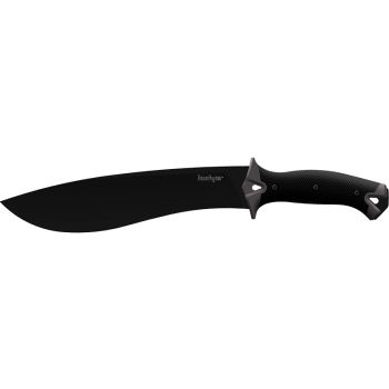 Cuchillo Camp 10 con hoja de acero acero 65MN de 25.40 cm y empuñadura de goma de 15.20 cm.
