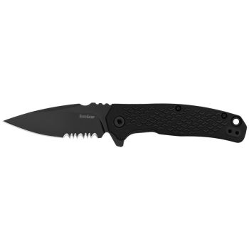 Navaja Kershaw Conduit serrada con hoja de acero 8Cr13MoV de 7.40 cm y empuñadura de GFN de 9.90 cm.