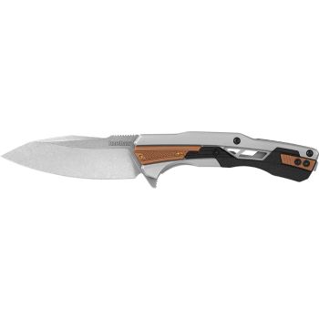 Navaja Endgame con hoja de acero D2 de 8.50 cm y empuñadura de acero nylon de 10.60 cm.