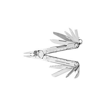 multiherramienta Leatherman Rebar con hojas 420HC y 17 funciones duraderas para trabajos exigentes.