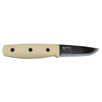 Cuchillo Morakniv Finn BlackBlade (S) Ash Wood con hoja de acero Acero inoxidable de 8.7 cm y empuñadura de Fresno de 10.2 cm