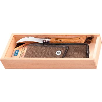 Estuche colección navaja setera Opinel Nº08 con hoja de acero Inox de 7.5 cm y empuñadura de Roble de 10.7 cm