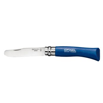 Mi primer opinel Nº07 inoxidable Azul (6 unidades) con hoja de acero Inox de 7.4 cm y empuñadura de Madera de 10.0 cm