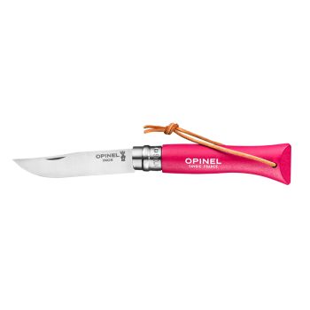 Navaja Opinel Baroudeur Nº06 Inox Frambuesa con hoja de acero Inox de 7.0 cm y empuñadura de Madera de carpe de 9.5 cm