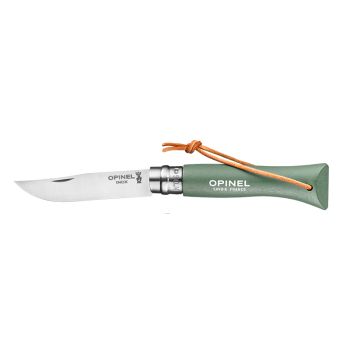 Navaja Opinel Baroudeur Nº06 Inox Verde con hoja de acero Inox de 7.0 cm y empuñadura de Madera de carpe de 9.5 cm
