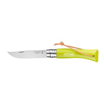 Navaja Opinel Baroudeur Nº07 Inox Amarillo con hoja de acero Inox de 8.0 cm y empuñadura de Madera de carpe de 10.0 cm
