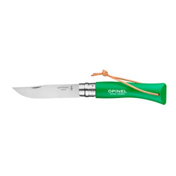 Navaja Opinel Baroudeur Nº07 Inox Verde prairie con hoja de acero Inox de 8.0 cm y empuñadura de Madera de carpe de 10.0 cm