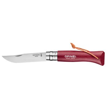 Navaja Opinel Baroudeur Nº08 Inox Granada con hoja de acero Inox de 8.5 cm y empuñadura de Madera de carpe de 11.0 cm
