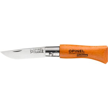 Navaja Opinel Tradition Carbono Nº02 con hoja de acero Carbono de 3.5 cm y empuñadura de Haya de 4.5 cm