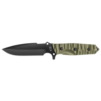 Cuchillo TB OUTDOOR Maraudeur Liso texturizado - Kaki con hoja de acero Acero MOX de 11.3 cm y empuñadura de G10 texturizado de 13.3 cm