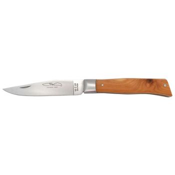 Navaja TMC Alpin, madera de enebro con hoja de acero 12C27 de 9.0 cm y empuñadura de Madera de enebro de 10.0 cm