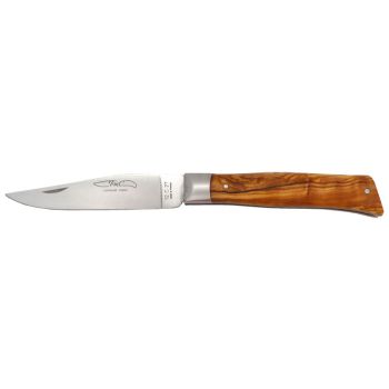 Navaja TMC Alpin, madera de olivo con hoja de acero 12C27 de 9.0 cm y empuñadura de Madera de olivo de 10.0 cm