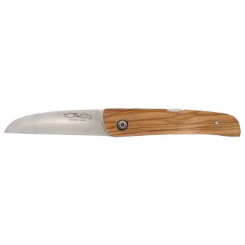 Navaja TMC Bohème Olivo con hoja de 8 cm en acero 14C28N y empuñadura de Olivo de 10.5 cm