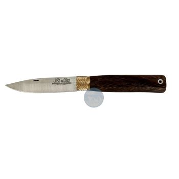 Navaja Merendeira de José da Cruz con hoja de acero inoxidable de 8 cm y empuñadura de madera de wengué de 10 cm