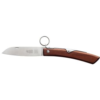 Navaja Windmühlenmesser IBEX 100 inox 10 cm ciruelo con hoja de acero Acero inoxidable X50CrMoV15 de 10.0 cm y empuñadura de Madera de ciruelo de 14.0 cm
