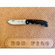 Navaja J&V EBONY con hoja de acero 14c28n de 8,7 cm y empuñadura de madera de ébano de 10,5 cm