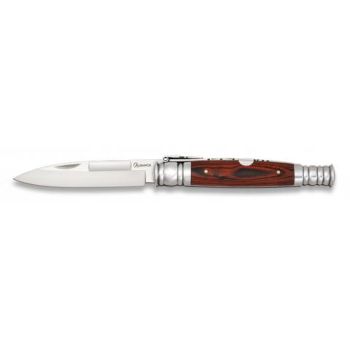 Navaja Punta Espada Nº0 con hoja de acero 3Cr13Mov de 7.70 cm y empuñadura de estamina Roja de 10.10 cm