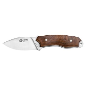 Cuchillo Böker Plus El Héroe 02BA371G con hoja de acero Acero N695 de 7,50 cm y empuñadura de madera de Guayacán de 9,50 cm