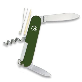 Navaja Albainox Usos Profesional 11134 con hoja de acero 3Cr13Mov de 6,7 cm y empuñadura de ABS / Verde de 9,5 cm.