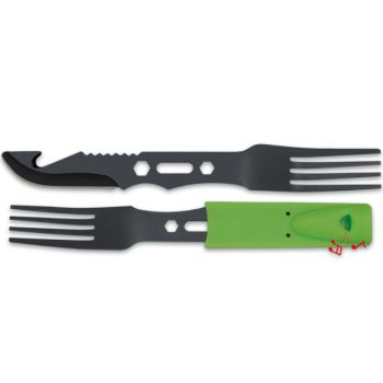 Set Camping: Cuchillo, Tenedor, Silbato 11156 Albainox.