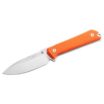 Cuchillo Böker Kibobu G-10 naranja 120573 con hoja de acero RWL34 de 7.5 cm y empuñadura de G-10 de 10.5 cm