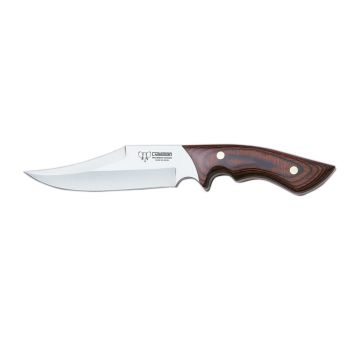 Cuchillo Cudeman 121-R Pistolo hoja de acero MoVa 1.4116 de 16 cm estilo macho riojano empuñadura de estamina roja de 12 cm