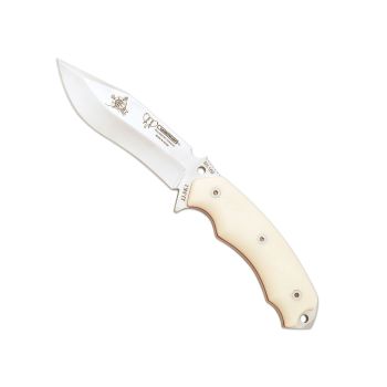 Cuchillo Cudeman 124-B* JJSK1 hoja de acero inoxidable MoVa 1.4116 de 12 cm empuñadura de micarta blanca de 11,5 cm