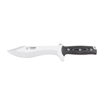 Cuchillo Cudeman 127-N VILLEGAS Villegas hoja de acero inoxidable MoVa 1.4116 de 17,5 cm empuñadura de micarta negra de 12 cm