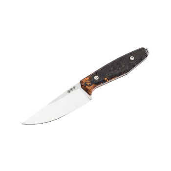 Cuchillo Böker Daily Knives AK1 Droppoint MagnaCut Curly Birch 129520 con hoja de acero MagnaCut de 7.6 cm y empuñadura de Abedul rizado de 9.6 cm