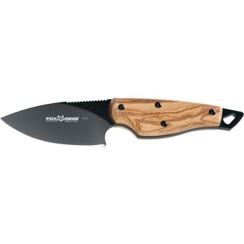 Cuchillo FOX EUROPEAN HUNTER 1504 OL hoja de acero N690Co tipo drop-point de 8,5 cm y empuñadura de olivo de 11,5 cm