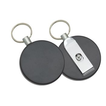 Llavero Extensible Negro ABS Diam. 5cm 16247 Barbaric.