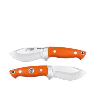Cuchillo Cudeman 205-J Huracán hoja de acero Böhler N-690Co de 9 cm y empuñadura de G-10 naranja con separador negro de 12 cm